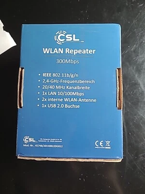 CSL wlan repeater , 300 Mbps, 2,4 GHz' Frequenzbereich - Bild 1 von 4