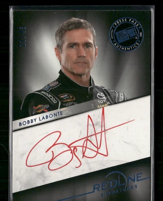 Bobby Labonte 2012 Press Pass Redline Red Ink Auto 21/43 - Image 1 of 2
