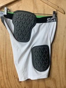 SCHUTT Herren große weiße Sportgürtel Kompression gepolsterte Shorts - Bild 1 von 5