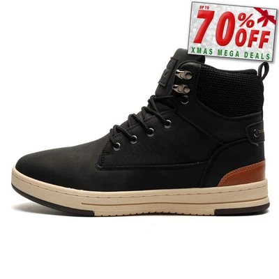 Crosshatch Staiger Mens Boots Casual Designer Urban Fashion Hi-Tops Black - Image 1 of 4