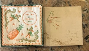 Vintage 8 Pineapple Snack Mats NOS 6” x 6” F. M. 524A England NIB - Picture 1 of 4