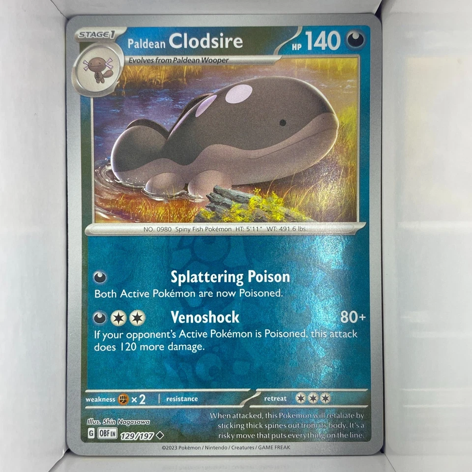 Paldean Clodsire 129/197 Obsidian Flames Uncommon English - Image 1 of 1