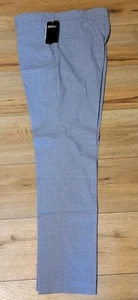 H&M SKINNY FIT COUPE MOULANTE BLUE DRESS PANTS/SLACKS SIZE 33R LIGHTWEIGHT NWT - Picture 1 of 4