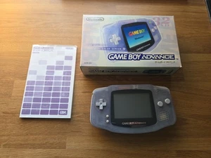 Milky Blue Clear Nintendo Game Boy Advance Console CIB US SELLER - Picture 1 of 12