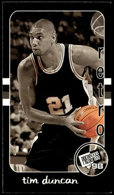 Press Pass Double Threat 1998 #RT-30 Tim Duncan Retros novato E1 Foto 1 de 2