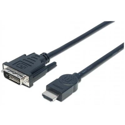 MANHATTAN Kabel HDMI-Stecker auf DVI-D 24+1 Stecker 3 m schwarz # 372510 - Bild 1 von 4