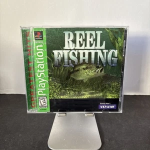 Reel Fishing (Sony PlayStation 1, 1997) PS1 TESTATO CIB videogioco etichetta verde - Foto 1 di 3