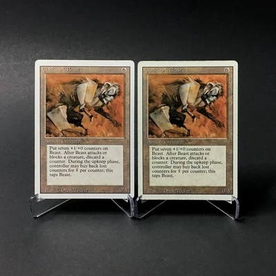 (2) Magic: The Gathering Clockwork Beast MTG Revised Edition Vintage 1994 MP/HP  - Image 1 of 2