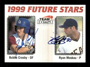 1999 Team Best multi signed auto Bubba Crosby Ryan Moskau /900 very rare BXCP2 - Picture 1 of 2