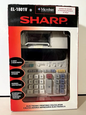 Sharp EL-1801V Printing Calculator - New In Open Box - Image 1 of 4
