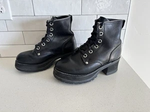 De Colección Skechers Sport Utility Años 90 Y2K Mujer Negro Tacón Grueso Botas Plataforma 1995 - Imagen 1 de 10