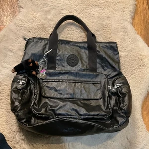 Kipling Alvy Convertible Backpack Black Metallic Tote Bag 2 in 1 Shoulder - Picture 1 of 12