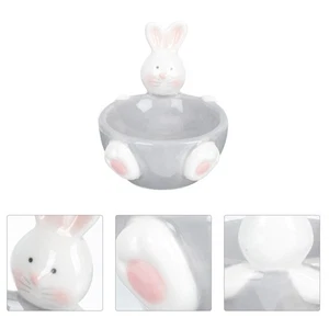 Taza de huevos de cerámica para niños dibujos animados con cáscara de huevo plato para servir en el hogar soporte de porcelana - Imagen 1 de 12