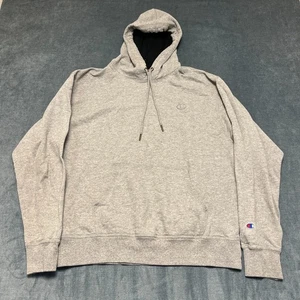 Vintage Champion Pullover Hoodie Herren Large meliert grau Baumwolle Sportbekleidung - Bild 1 von 12