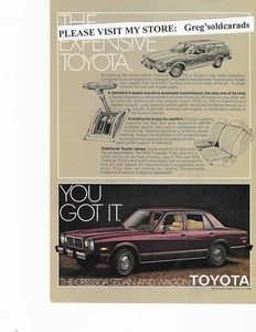 Original 1978 Toyota Cressida vintage print ad: Sedan and Wagon - Picture 1 of 1