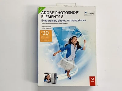 "BRAND NEW" Adobe Photoshop Elements 8 (MAC OS) FACTORY SEALED FREE SHIPPING - Image 1 of 4