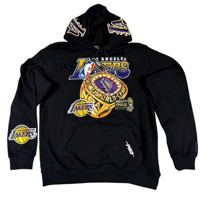 Moletom com capuz Los Angeles Lakers 17x Championship Rings Pro Standard masculino grande novo com etiquetas - Imagem 1 de 4