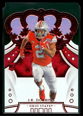 J.K. Dobbins 2020 Panini Chronicles Draft Picks #32 Crown Royale Draft Picks Red - Image 1 of 2