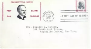 Calvin Coolidge $5 Part of Presidential Series First Day Card - Picture 1 of 2