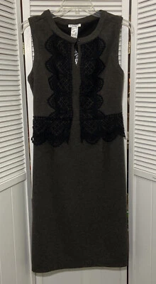 Vestido para mujer Esley M gris sin mangas funda de encaje nuevo con etiquetas elástico hasta la rodilla Foto 1 de 4