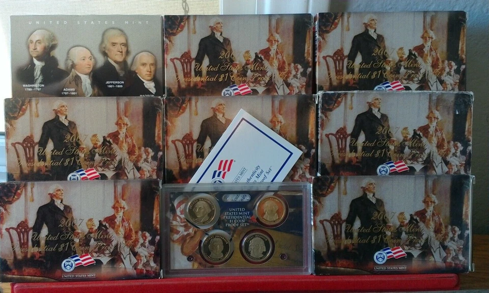 8 Set LOT of 2007-S PROOF Presidential Sets Original Boxes FIRST YEAR! - Image 1 of 1
