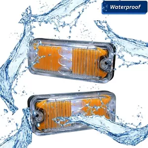 24v Volvo RV Bus Truck and Trailers 2pc LED Side Marker Light Universal Vehicle - Picture 1 of 11