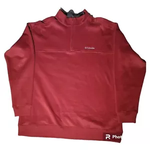 Columbia Men's Burnt Rustic Orange Quarter-Zip/Pullover Size XXL - Picture 1 of 12