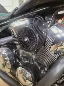 Honda VT1300 Fury Custom Intake Complete Air Cleaner Adapter with Black Filter - Picture 1 of 8
