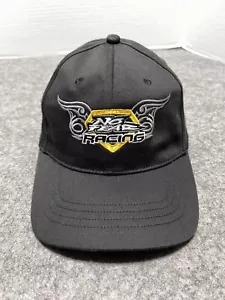 NO FEAR RACING CLEANED Hat Cap vintage Fitted Black 1990s Wings M-L - Picture 1 of 13