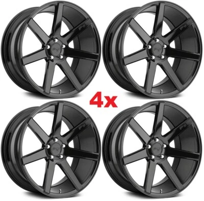 20 RUEDAS NEGRAS BRILLANTES NICHO VERONA LLANTAS SIETE RADIOS 20X9 Foto 1 de 4