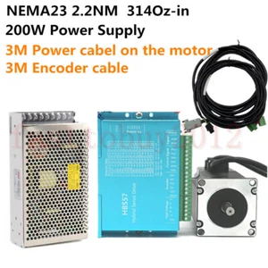 2.3NM DSP Close Loop Stepper Motor NEMA23 Drive 20~80VAC/DC30-110V+Power Supply - Picture 1 of 10