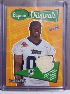 Ronnie Brown 2005 Topps BAZOOKA ORIGINALS Jersey card #BO-RB Dolphins