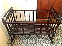 antique spindle crib