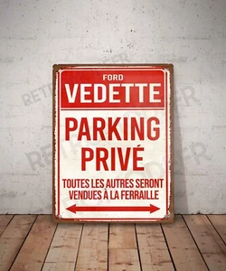 Blechschild Oldtimer Ford Star Privatparkplatz Schild Garage Dekoration - Bild 1 von 3