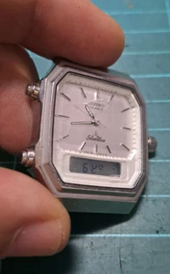 Vintage(1982) H449-5020 ANA-DIGI SilverWave Watch Japan *Spare-Parts Fix reapir* - Picture 1 of 8
