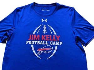 Under Armour Loose Fit Heatgear Buffalo Bills Jim Kelly Football Camp T Shirt S - Picture 1 of 5