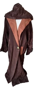 Vintage Givenchy Silk Jacket Art To Wear RARE 🍒🍒 Brown Kimono Large? Hood - Picture 1 of 24