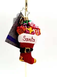 Christopher Radko - Stocked For Santa Gem #1015638 Nikolausstrumpf  - Bild 1 von 4