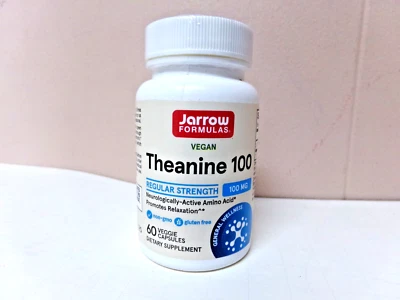 Jarrow Formulas Theanine 100 mg 60 Capsules Vegan SEALED  07/30/2025     #350 - Image 1 of 4