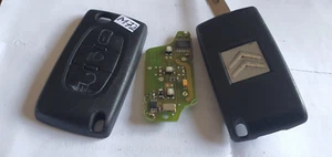 Llave remota abatible Citroen 3 botones pcb - E25CI009, chip ID46 7941,freq 434mhz - Imagen 1 de 5