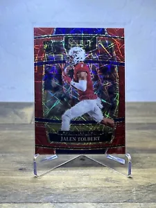 2022 Select Draft Picks Jalen Tolbert RC Red Lazer Concourse Prizm SP No. 14 DAL - Picture 1 of 2