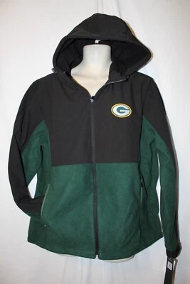 mens green bay packers hooded embroidered stretch softshell jacket L nwt G-III - Imagem 1 de 4