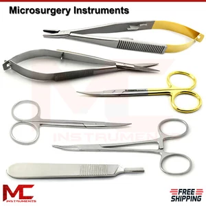 Microsurgery Instruments Surgical Micro Shears Needle Holder Castroviejo Iris  - Bild 1 von 8