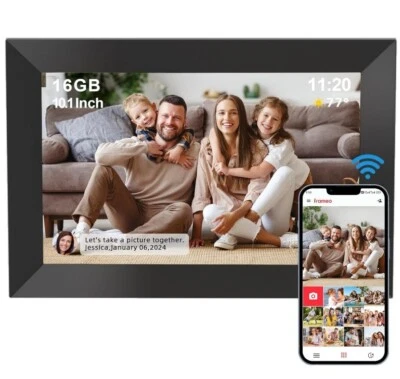 Frameo 10.1 Inch WiFi Digital Picture Frame with 1280 * 800P IPS Touch Screen HD - Image 1 of 4