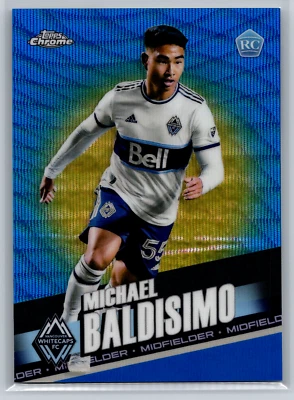 Michael Baldisimo 2022 Topps Chrome MLS Blue Wave Refractor Rookie /199 #196 - Image 1 of 2
