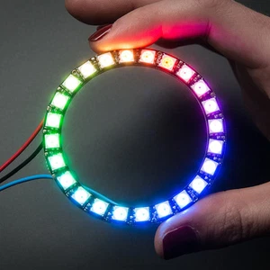 Adafruit NeoPixel Ring, 24 x 5050 RGB LED mit integriertem Treiber, für Arduino - Picture 1 of 3