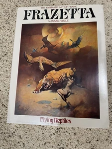 1971 Art of Frank Frazetta Flying Reptiles 18" X 24" Puzzle Complete, Sealed - Picture 1 of 18