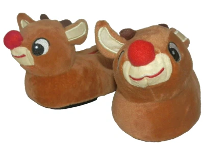Nuevas Zapatillas Bebé Talla 4 Rodolfo el Reno Nariz Roja Navidad Niños Niñas Foto 1 de 2
