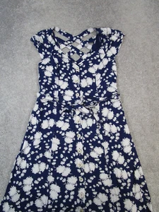 Maeve Dress Womens 6 Blue White Floral Blouson - Picture 1 of 11
