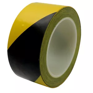 Warnklebeband, Markierungsband, Signalband schwarz-gelb - 50 mm x 30 m, Rolle - Bild 1 von 6
